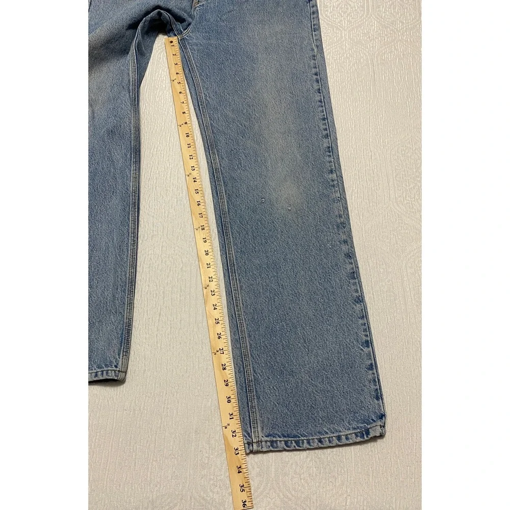 Carhartt B460‎ LVB Work Jeans Men's Size 36×34 Blue Relaxed Fit